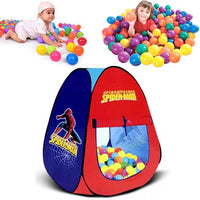 Pack Of 2 Spiderman Tent House - Multicolour + Soft Plastic Balls 50 PCs