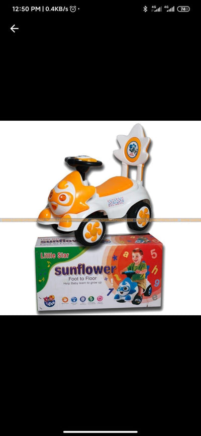 Sunflower Push Car With Lights Music