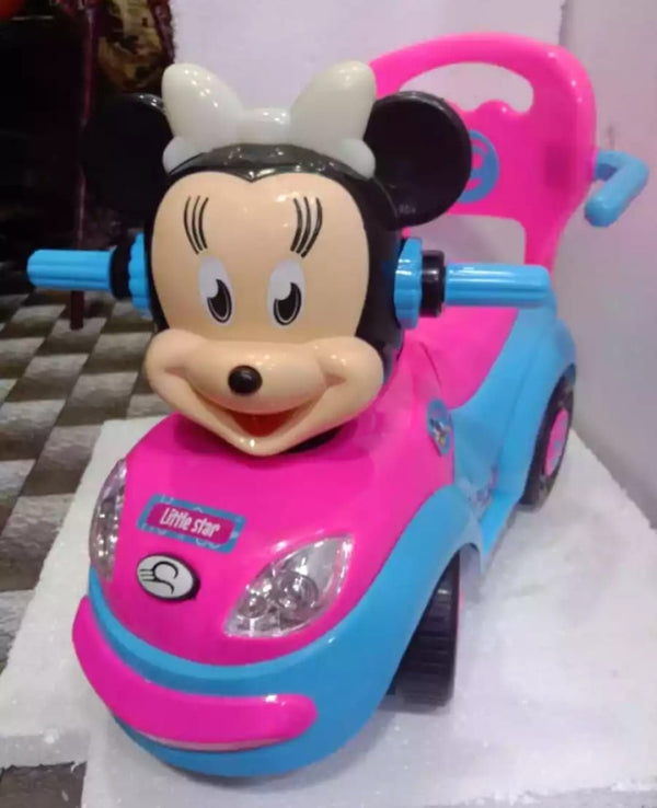 Mickey Mouse Push Car With Lights Music