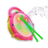 Electronic Musical Flash Drum Toy with 5 Visual 3D Lights for Kids. (Multicolor)